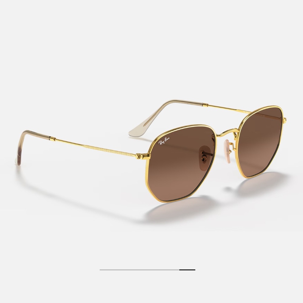 Ray Ban Hexagonal Flat Sunglasses Size 48